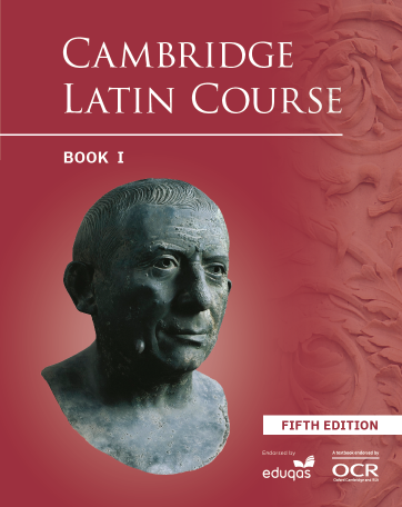 The cover of Book 1 of the Cambridge Latin Course UK 5th edition